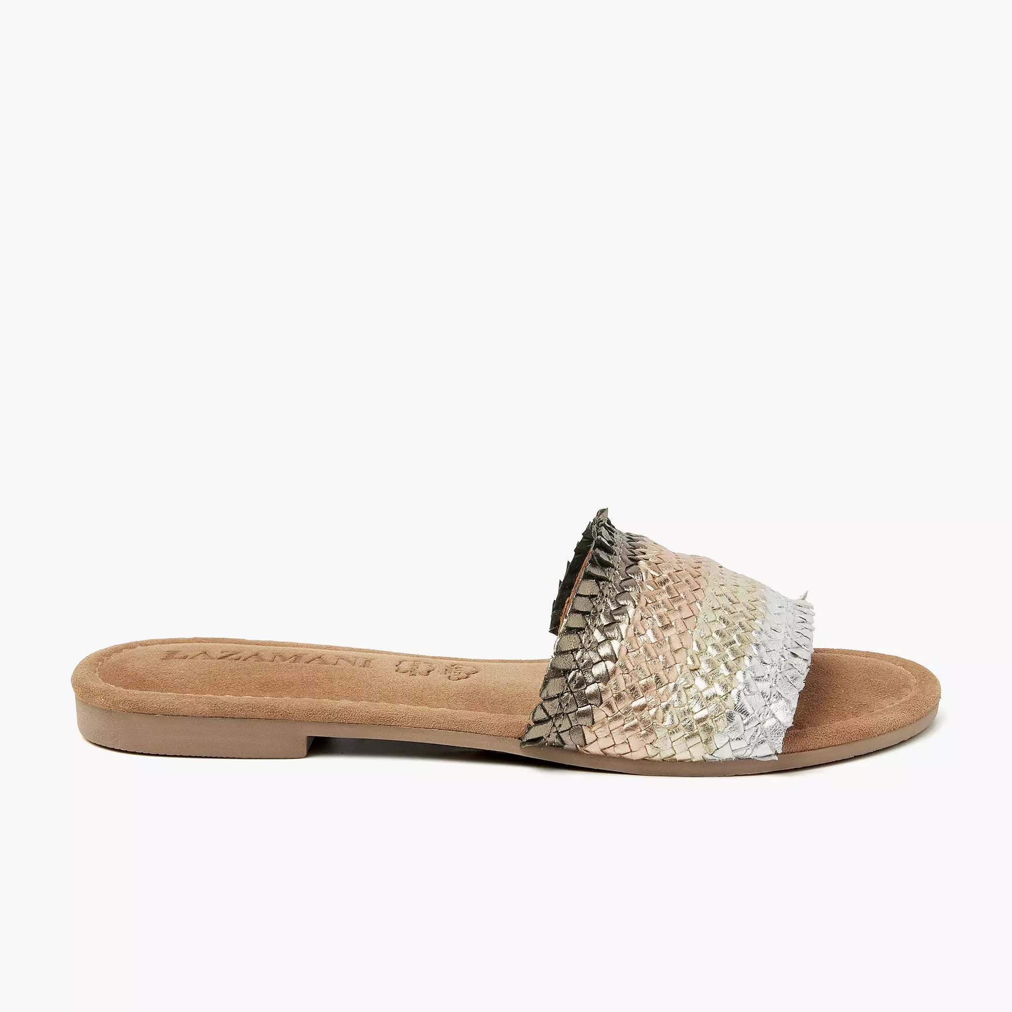 Chloe Leren Dames Slippers Gold