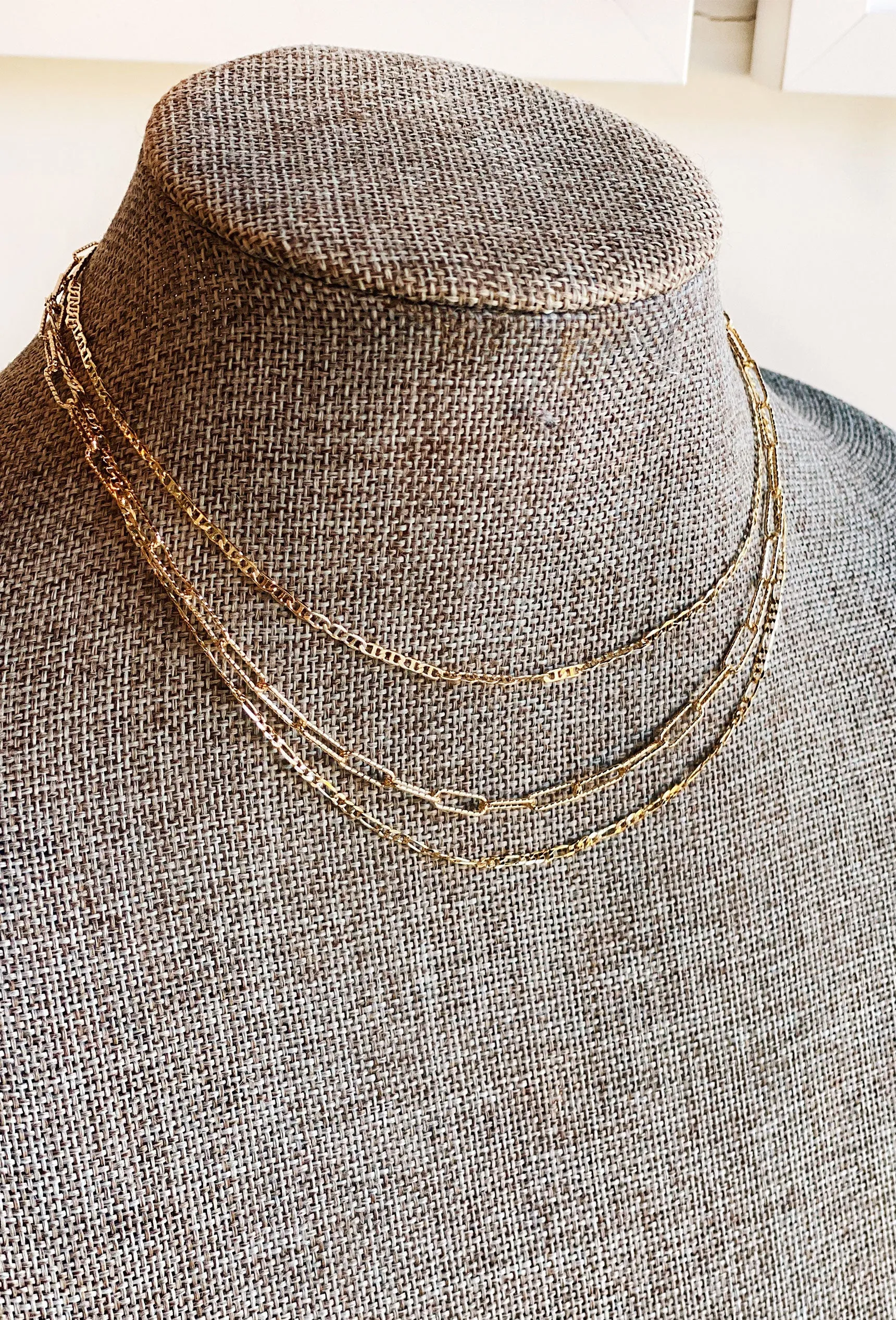 Columbus Textured Chain Link Necklace