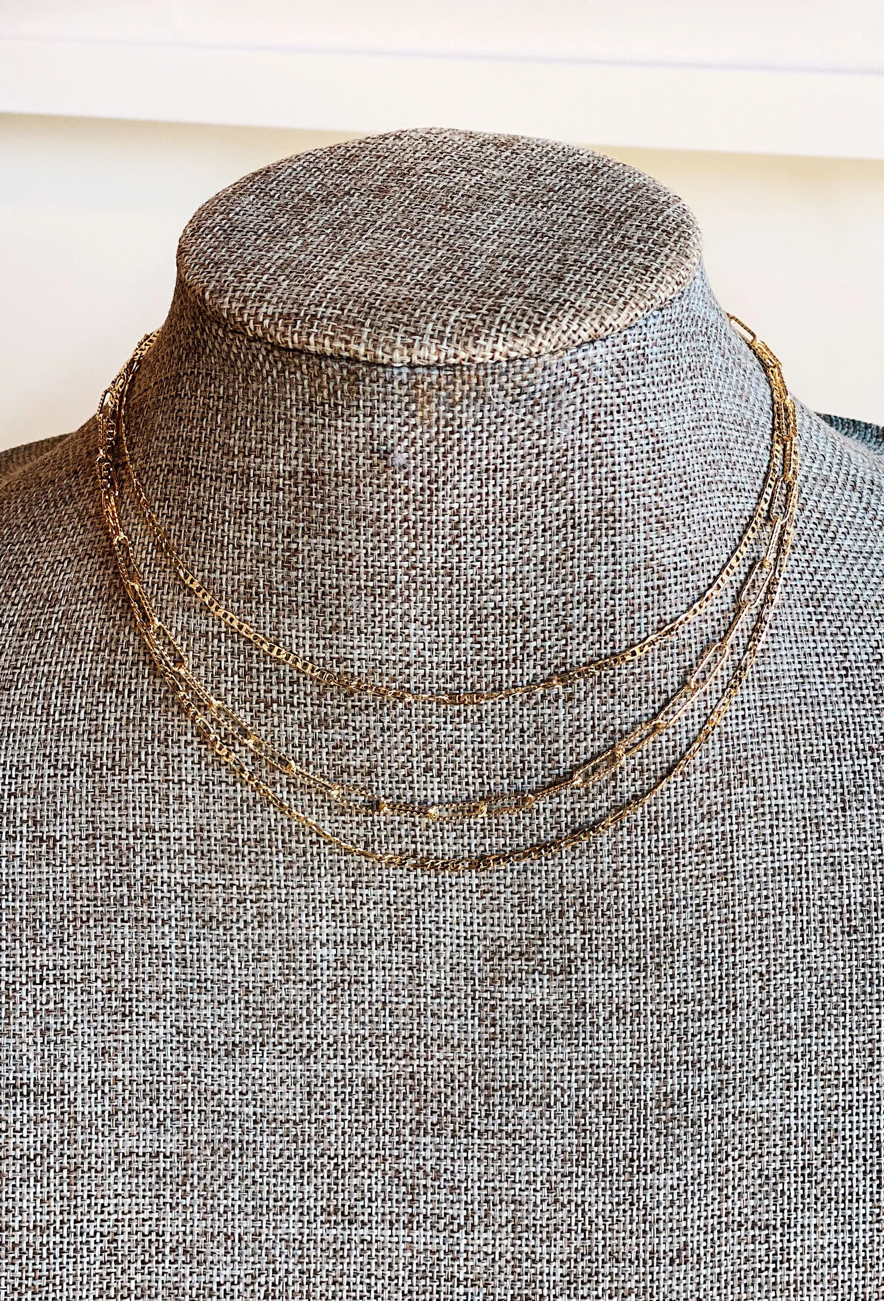 Columbus Textured Chain Link Necklace