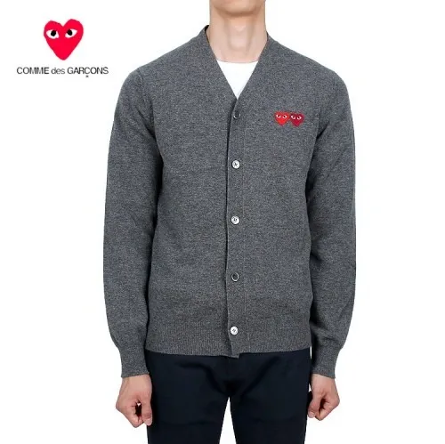 COMME des GARCONS  |Heart Wool Logo Designers Cardigans