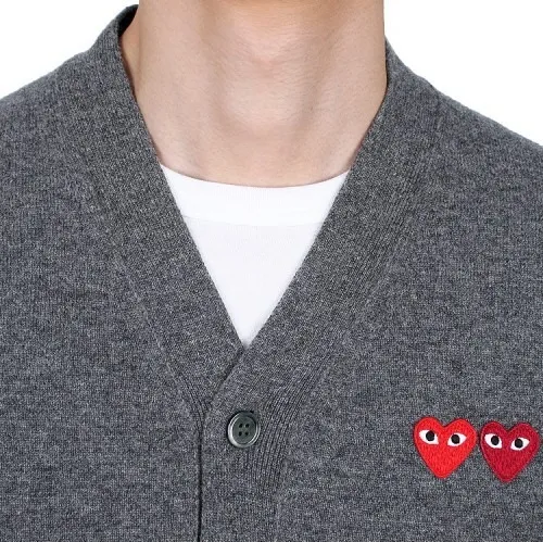 COMME des GARCONS  |Heart Wool Logo Designers Cardigans