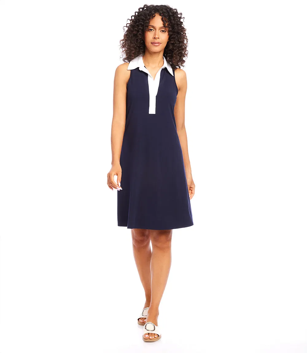 Contrast Placket Dress