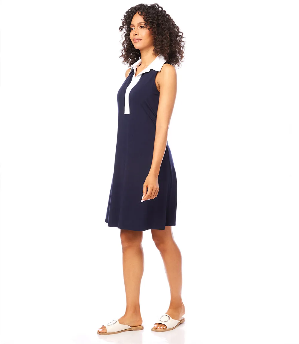 Contrast Placket Dress