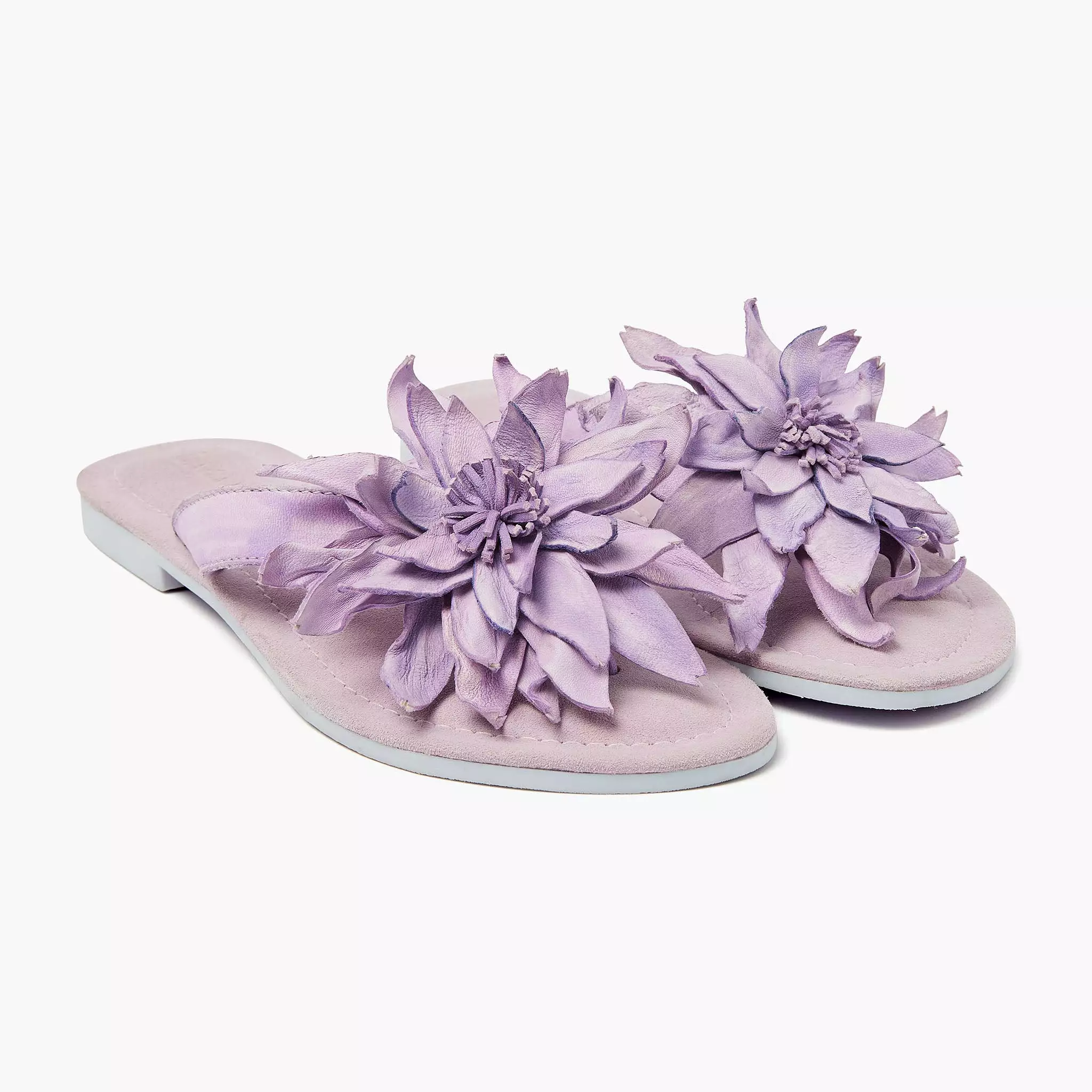 Daisy Leren Dames Slippers Lilac