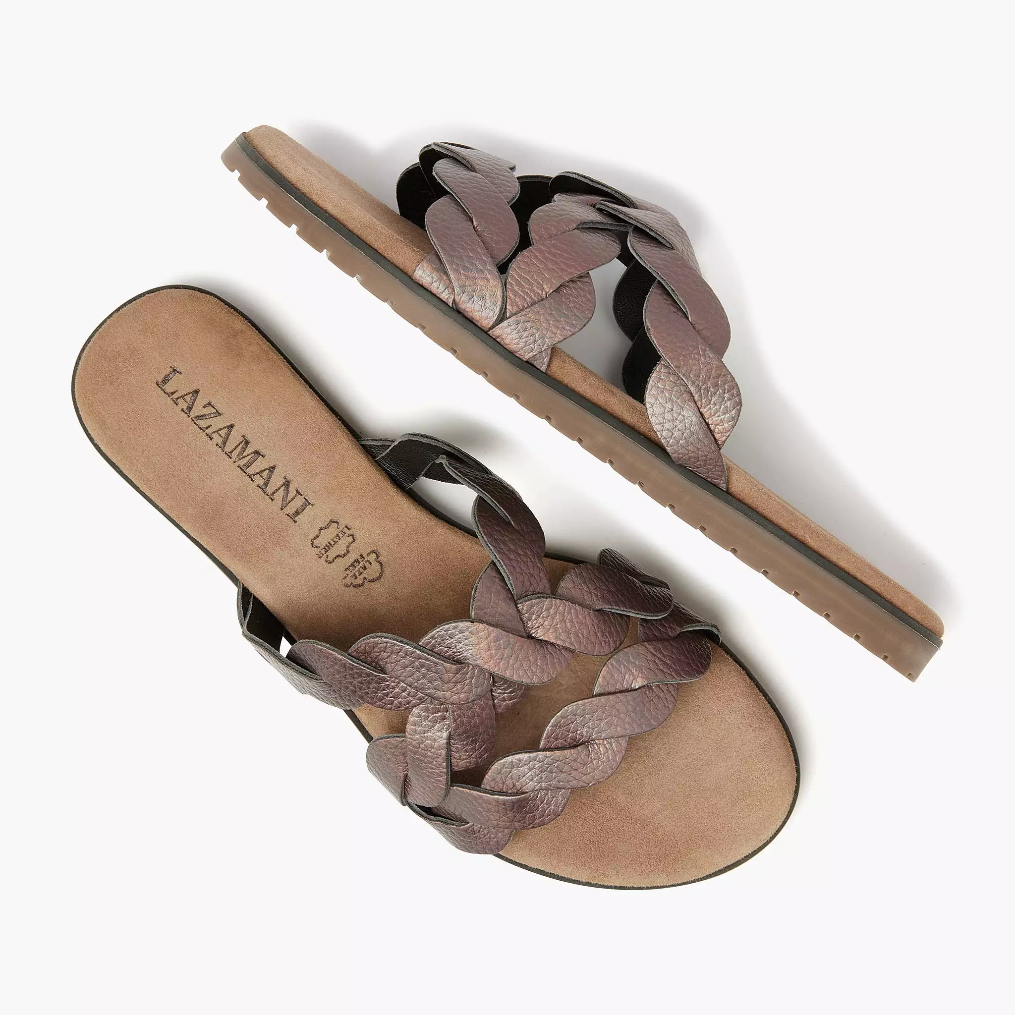 Eden Leren Dames Slippers Pewter