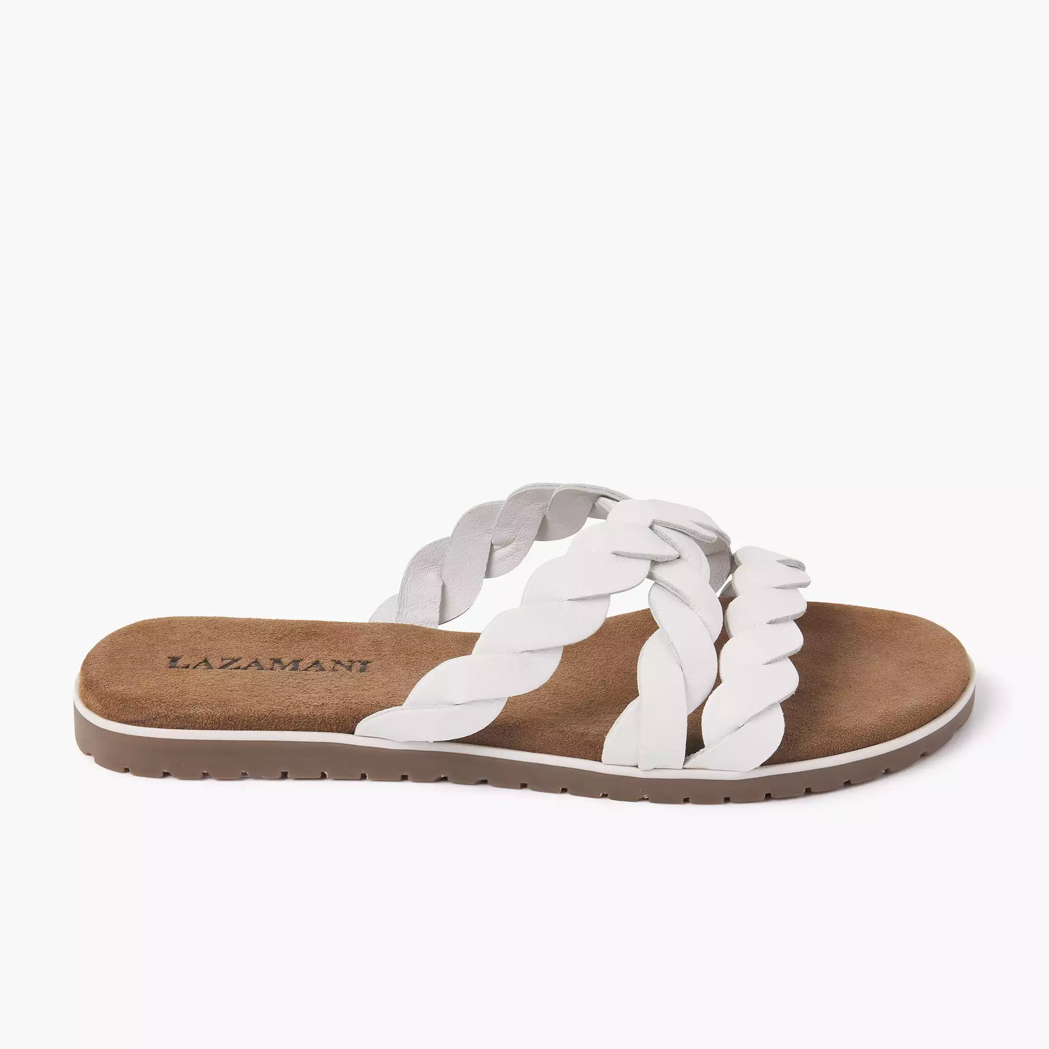 Eden Leren Dames Slippers White