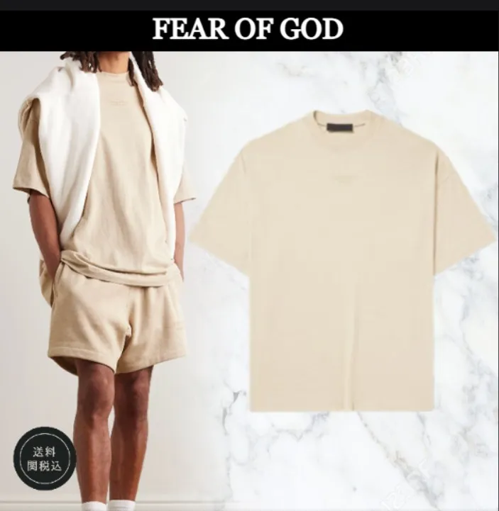 FEAR OF GOD  |Crew Neck Unisex Street Style Plain Cotton Short Sleeves