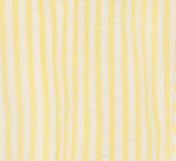 George Classic Romper Yellow Seersucker Stripe