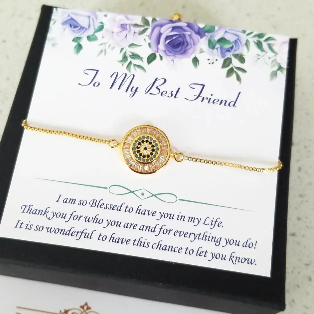 Gold Filled Evil Eye Bracelet-Clearance