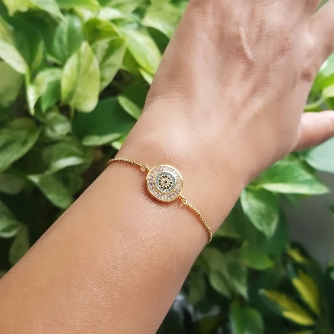 Gold Filled Evil Eye Bracelet-Clearance