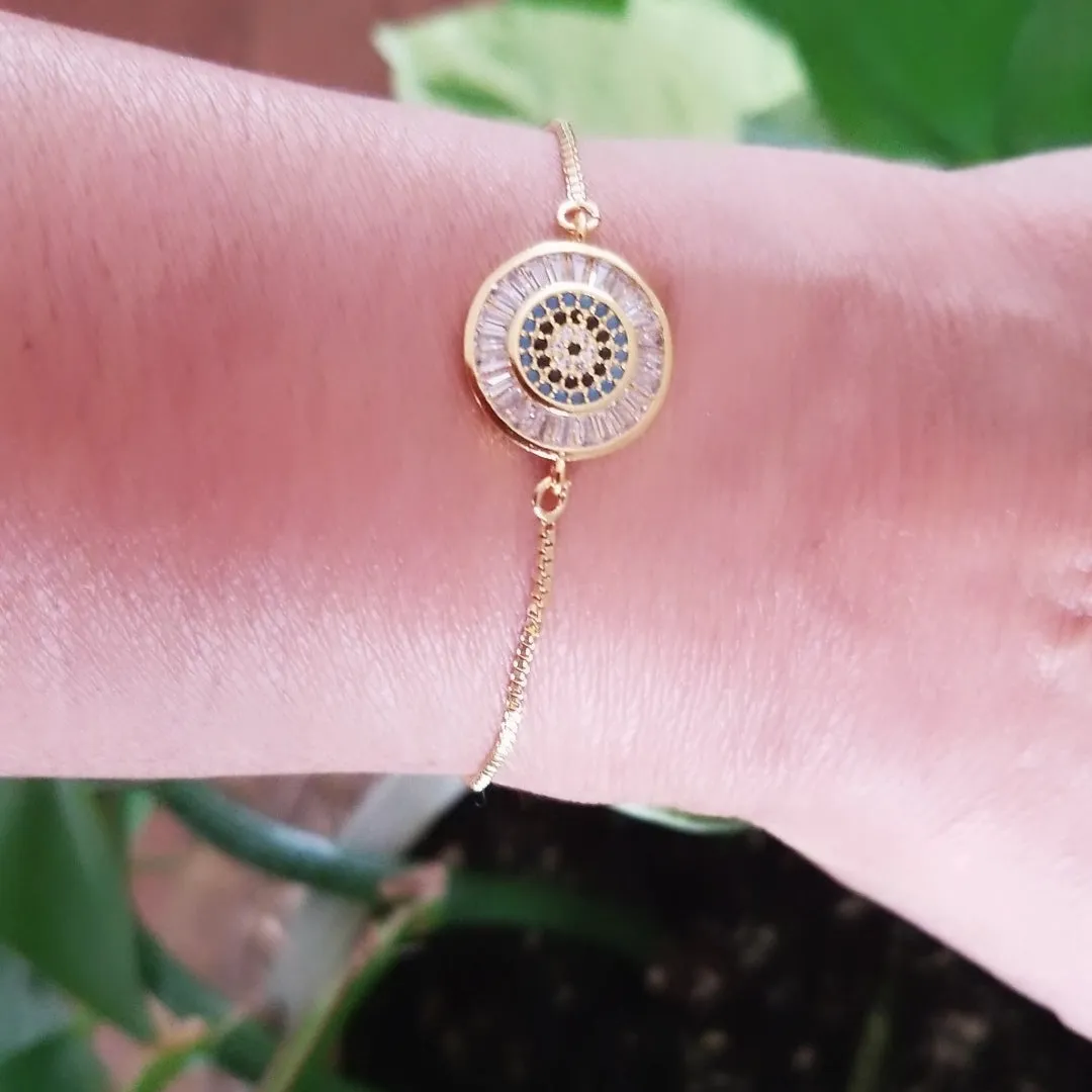 Gold Filled Evil Eye Bracelet-Clearance