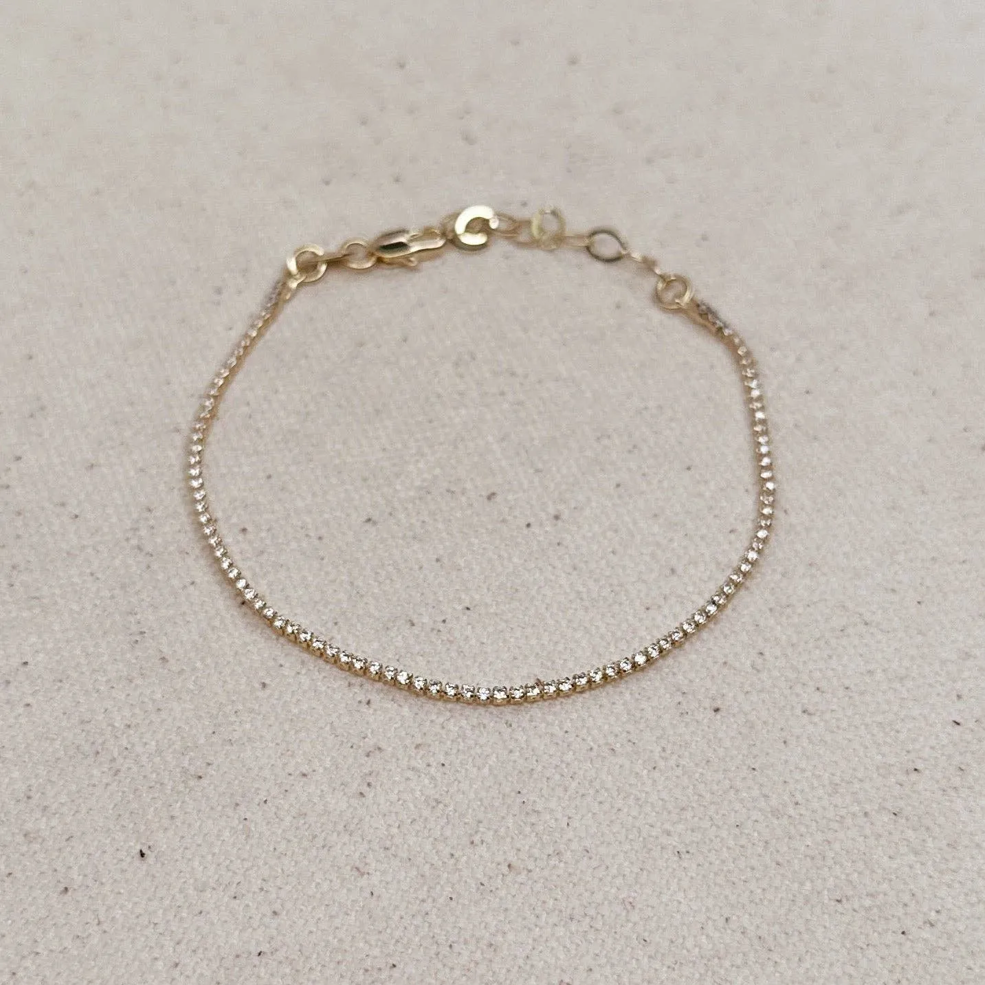 Gold Filled Petite Tennis Bracelet