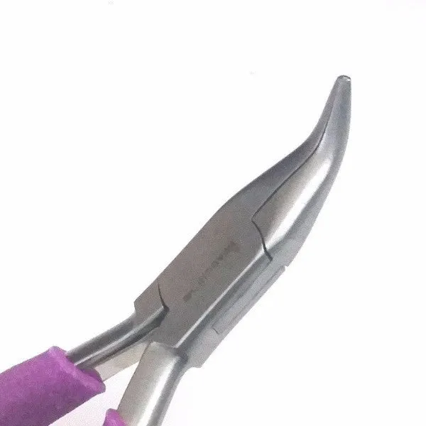 Heavy Duty Bent Nose Pliers, Purple Foam Cushion Grips, Beadsmith Brand, #PLW18