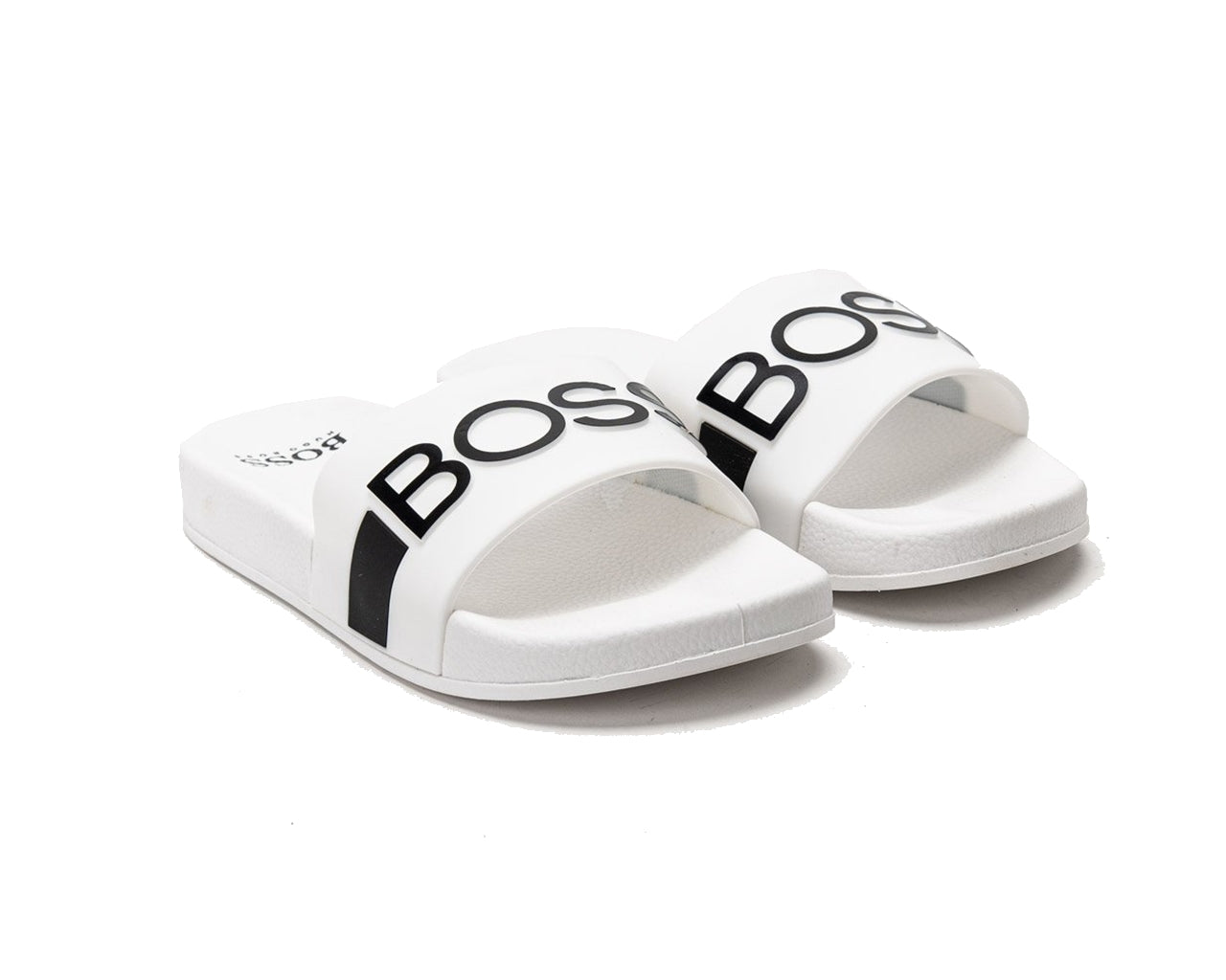 Hugo Boss Kids J29274 10B Logo Sliders White