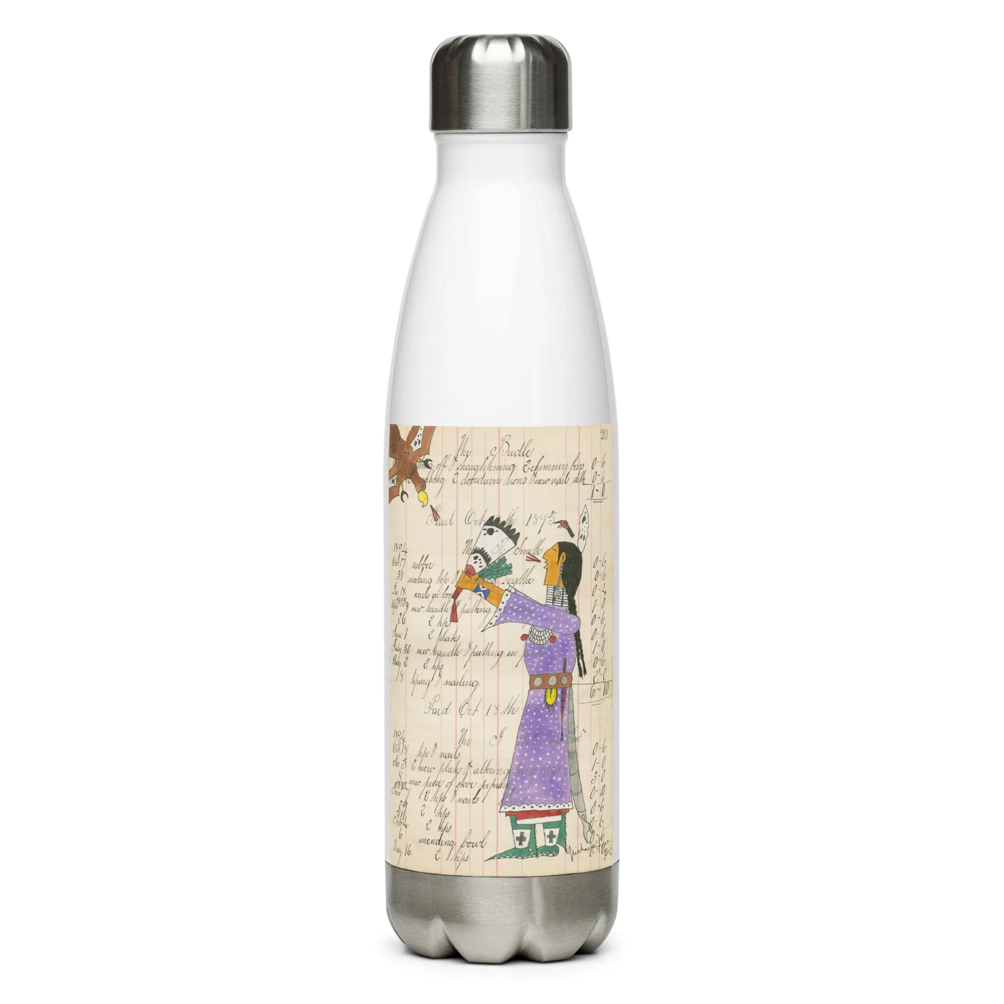 Hummingbird Woman Water Bottle