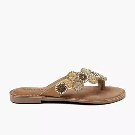 Julia Dames Slippers Beige