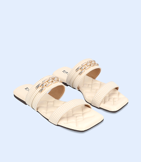 KG0032-WHITE-Girls Casual Slipper