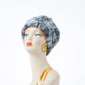 Licorice Swirl Luxury Faux Fur Cuffed Pillbox Hat