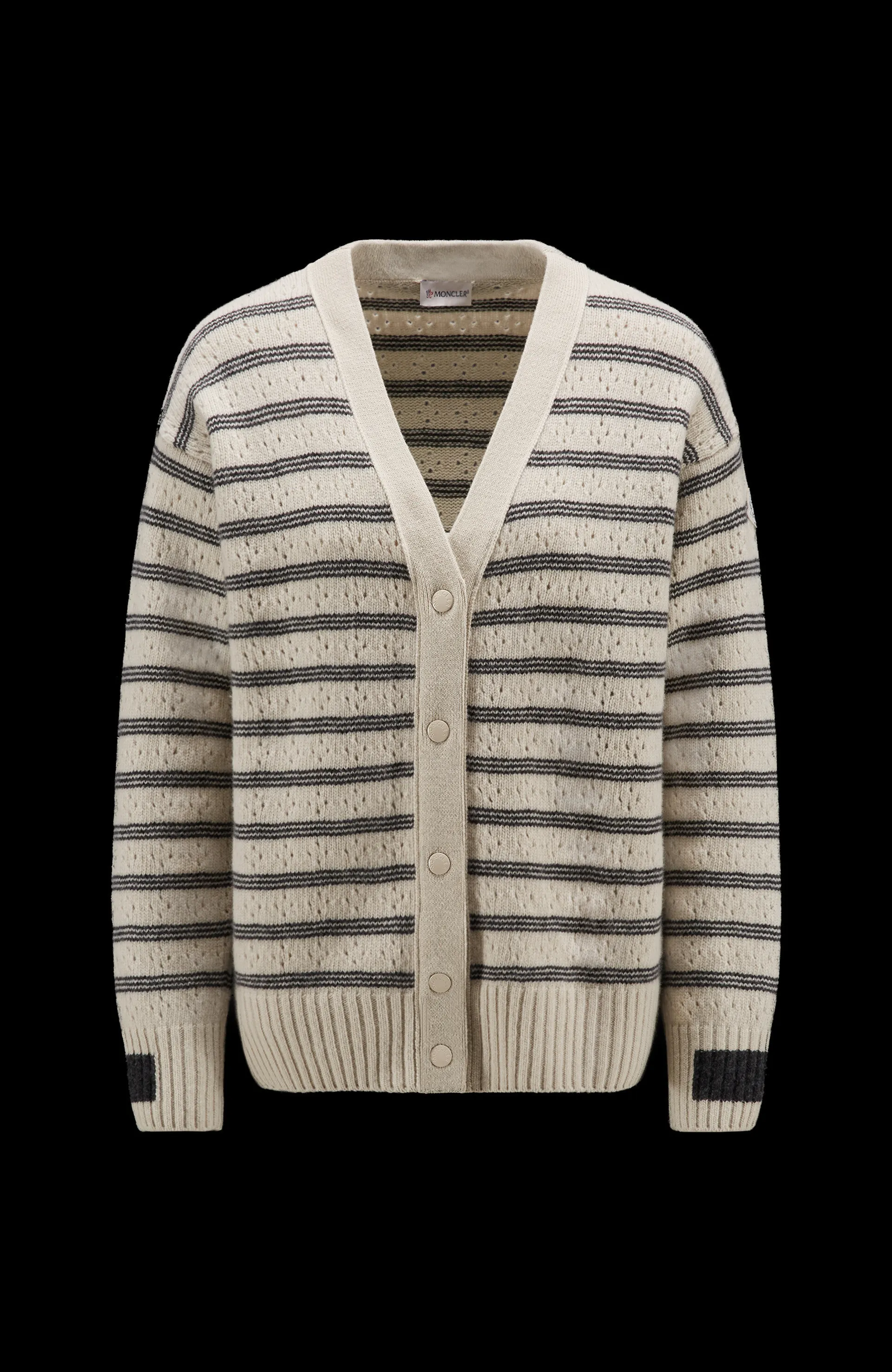 MONCLER  |Casual Style Wool Street Style Long Sleeves Logo Cardigans