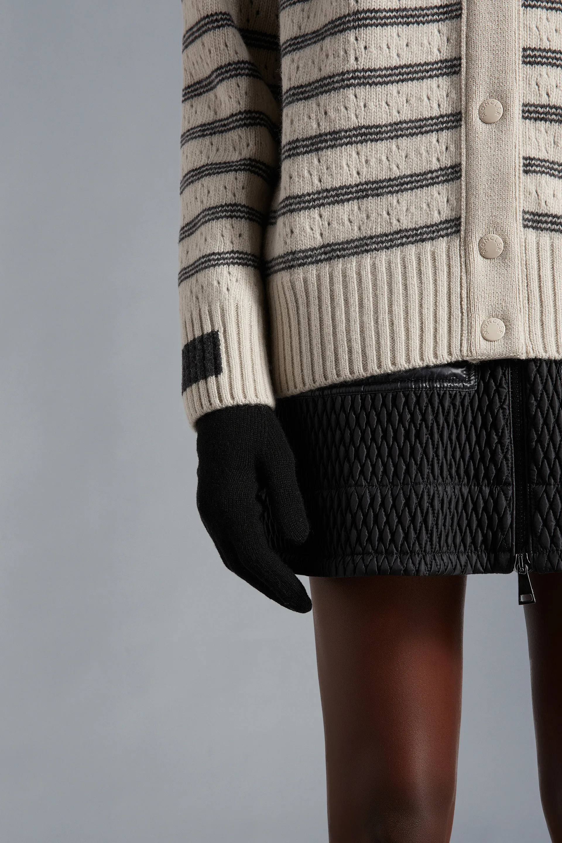 MONCLER  |Casual Style Wool Street Style Long Sleeves Logo Cardigans