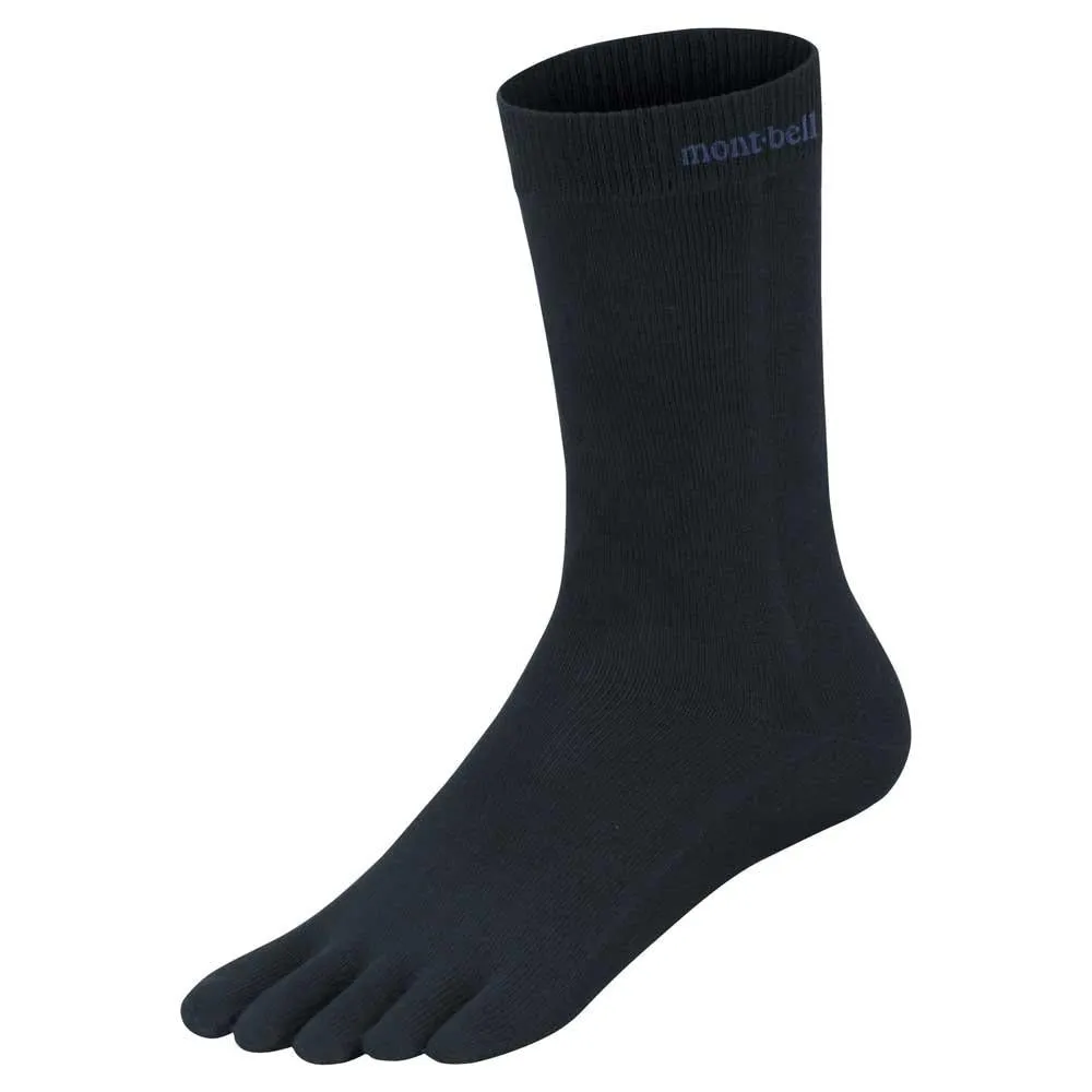 Montbell Unisex ZEO-LINE Lightweight 5 Toe Socks - Black