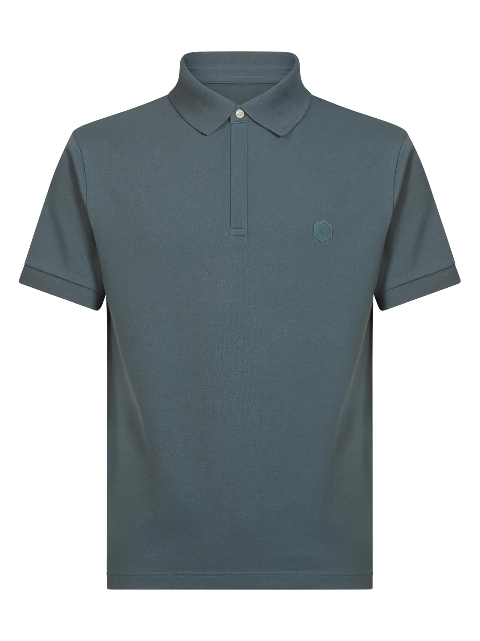 Polo in Eco Cotton Piquet Stretch - Stormy Weather