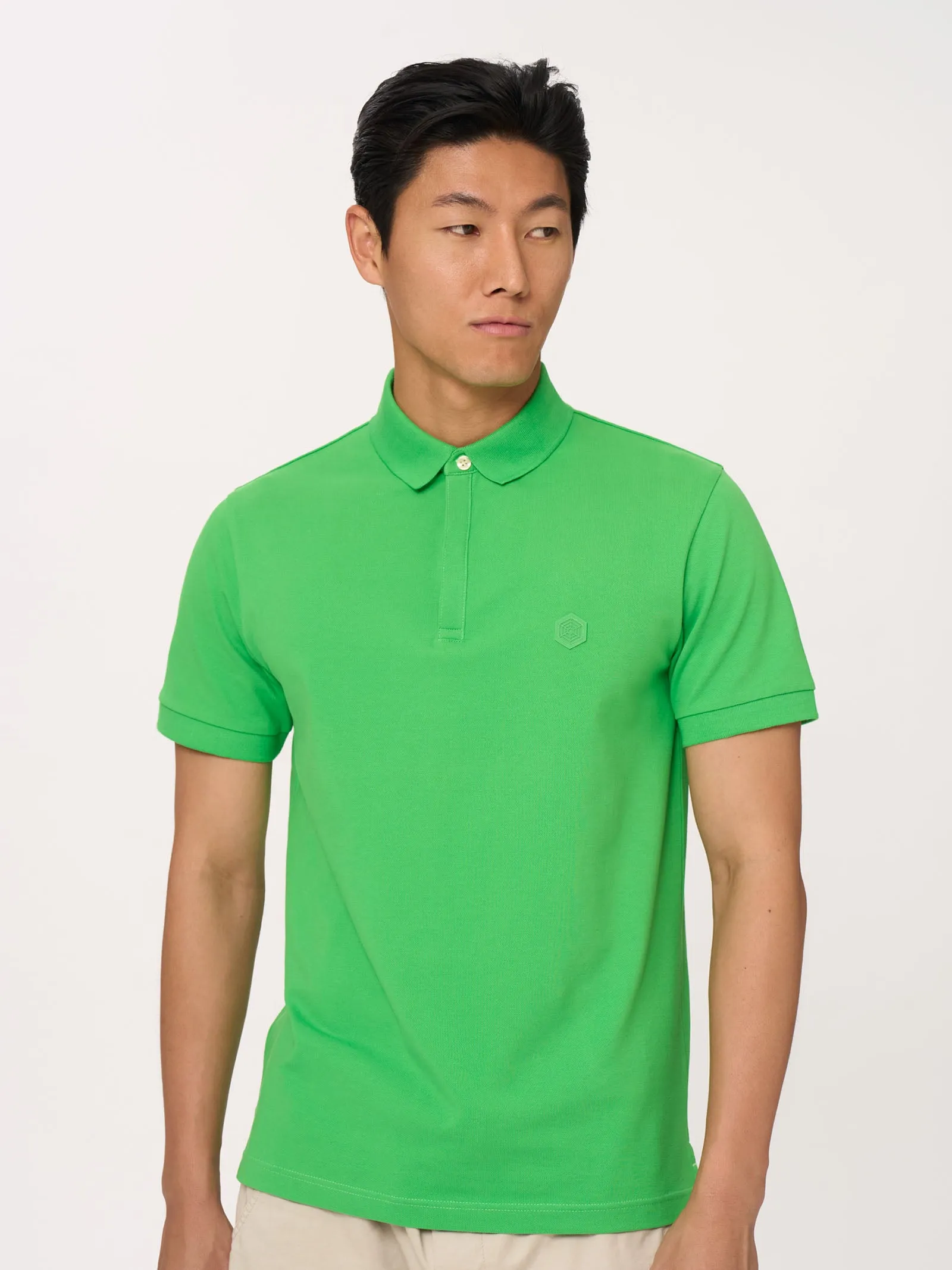 Polo in Eco Cotton Piquet Stretch - Stormy Weather