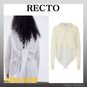 RECTO  |Casual Style Wool Silk Street Style Cardigans