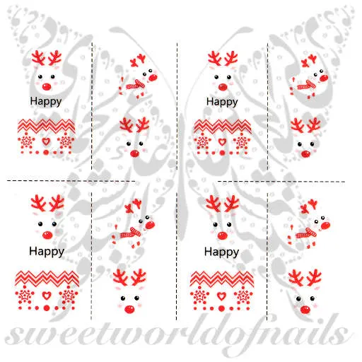 Rudolph the Red-Nosed Reindeer Water Decals