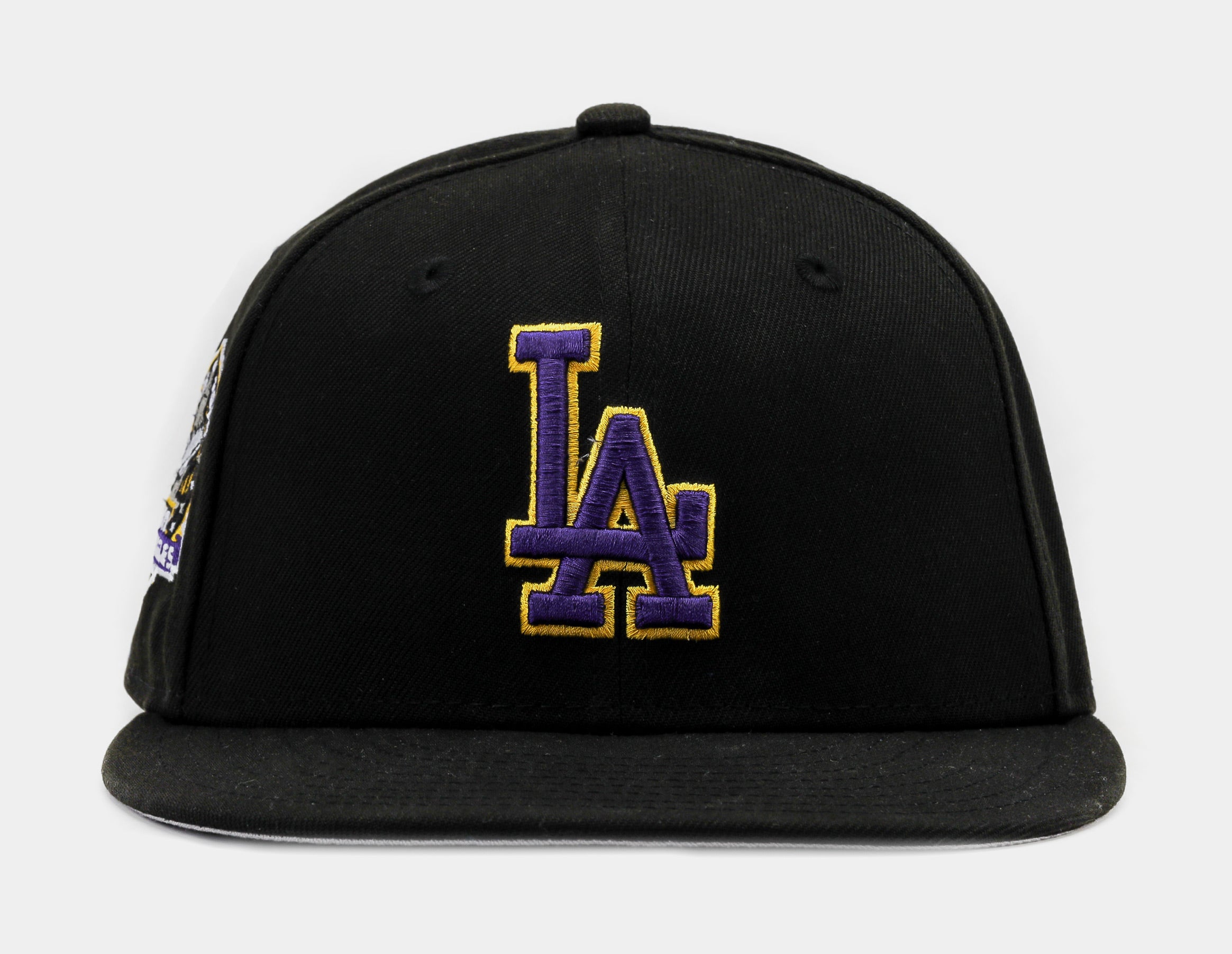 Shoe Palace Exclusive Los Angeles Dodgers Hollywood Nights 59Fifty Fitted Mens Hat (Black/Purple/Yellow)