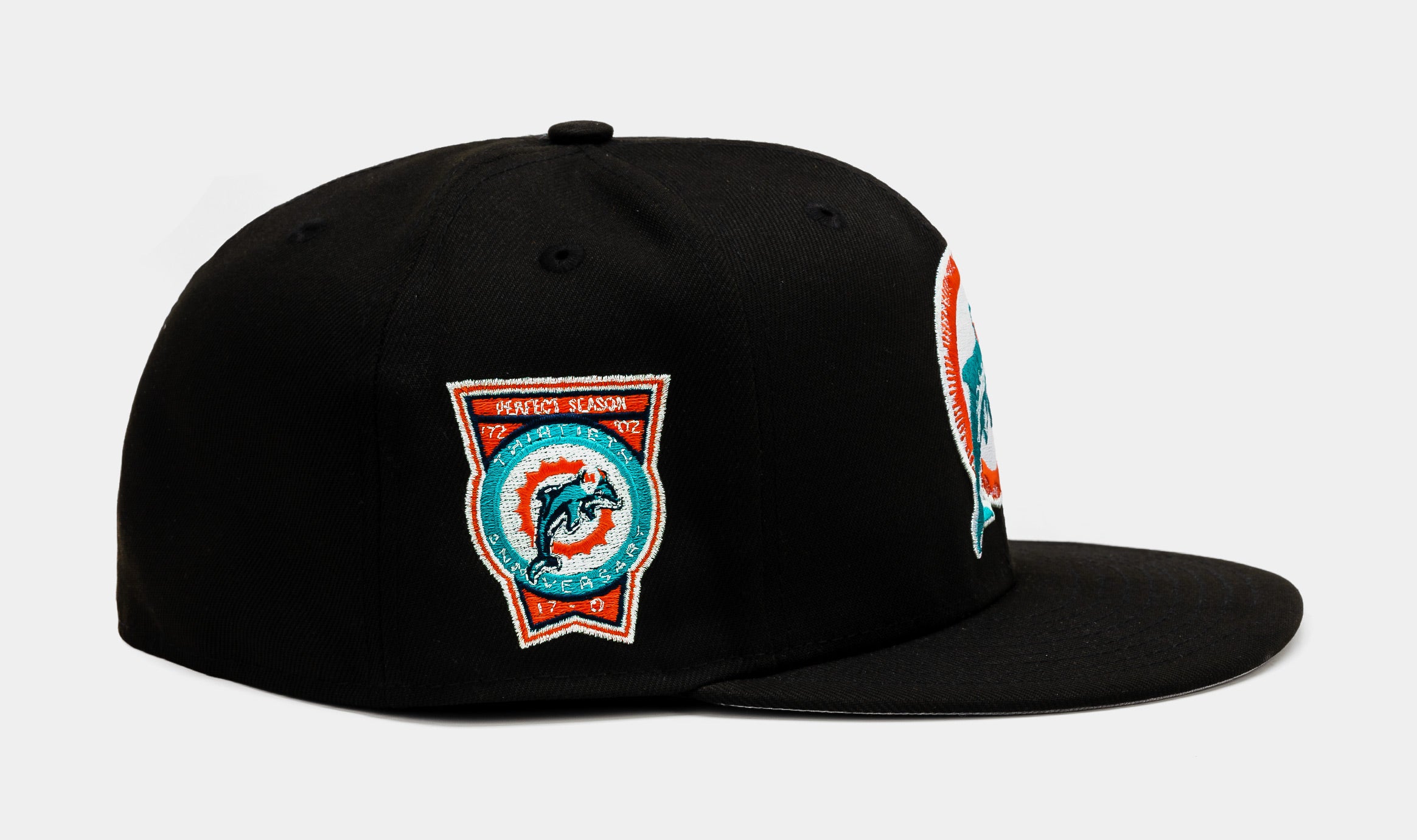 Shoe Palace Exclusive Miami Dolphins 59Fifty Fitted Mens Hat (Black/Blue)