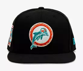 Shoe Palace Exclusive Miami Dolphins 59Fifty Fitted Mens Hat (Black/Blue)