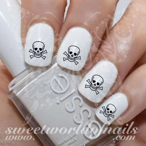 Skull Nail Art Nail Water Decals Water Slides