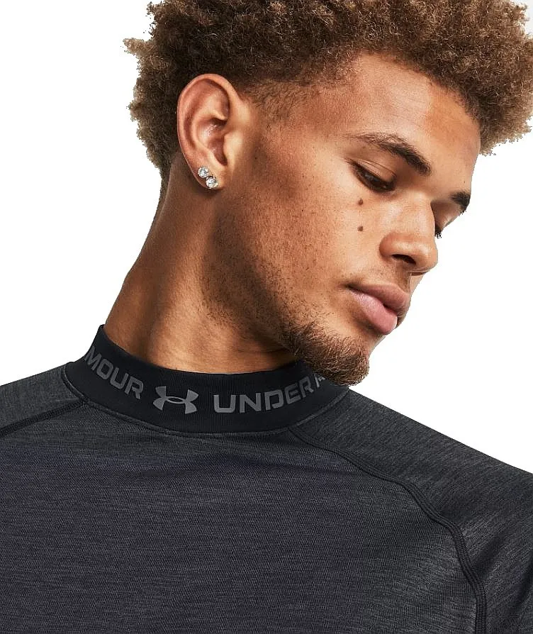 T-Shirt Under Armour ColdGear Armour Twist Mock LS - Black/Pitch Gray - men´s