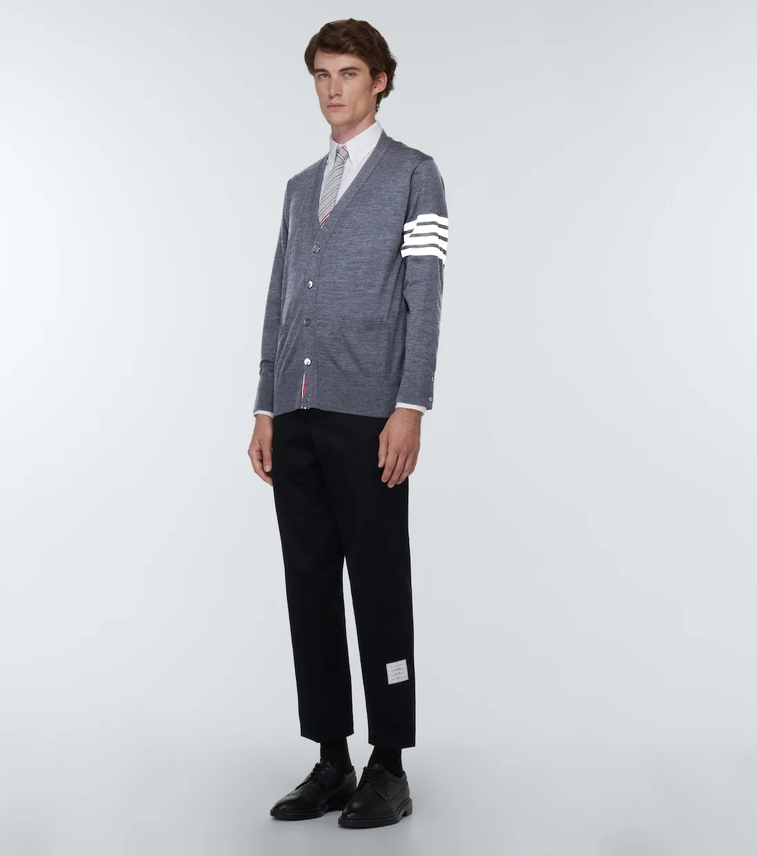 THOM BROWNE  |Stripes Wool Plain Designers Cardigans