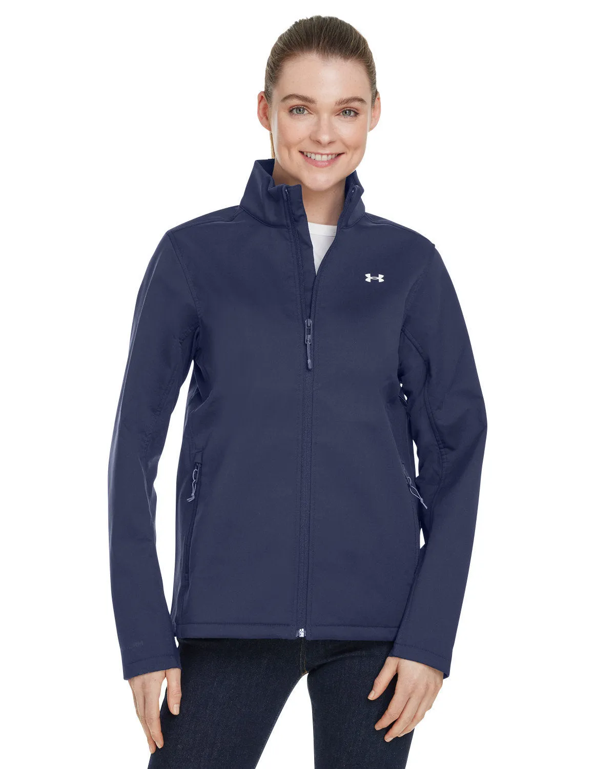 Under Armour Ladies ColdGear Branded Jackets, Medium Navy