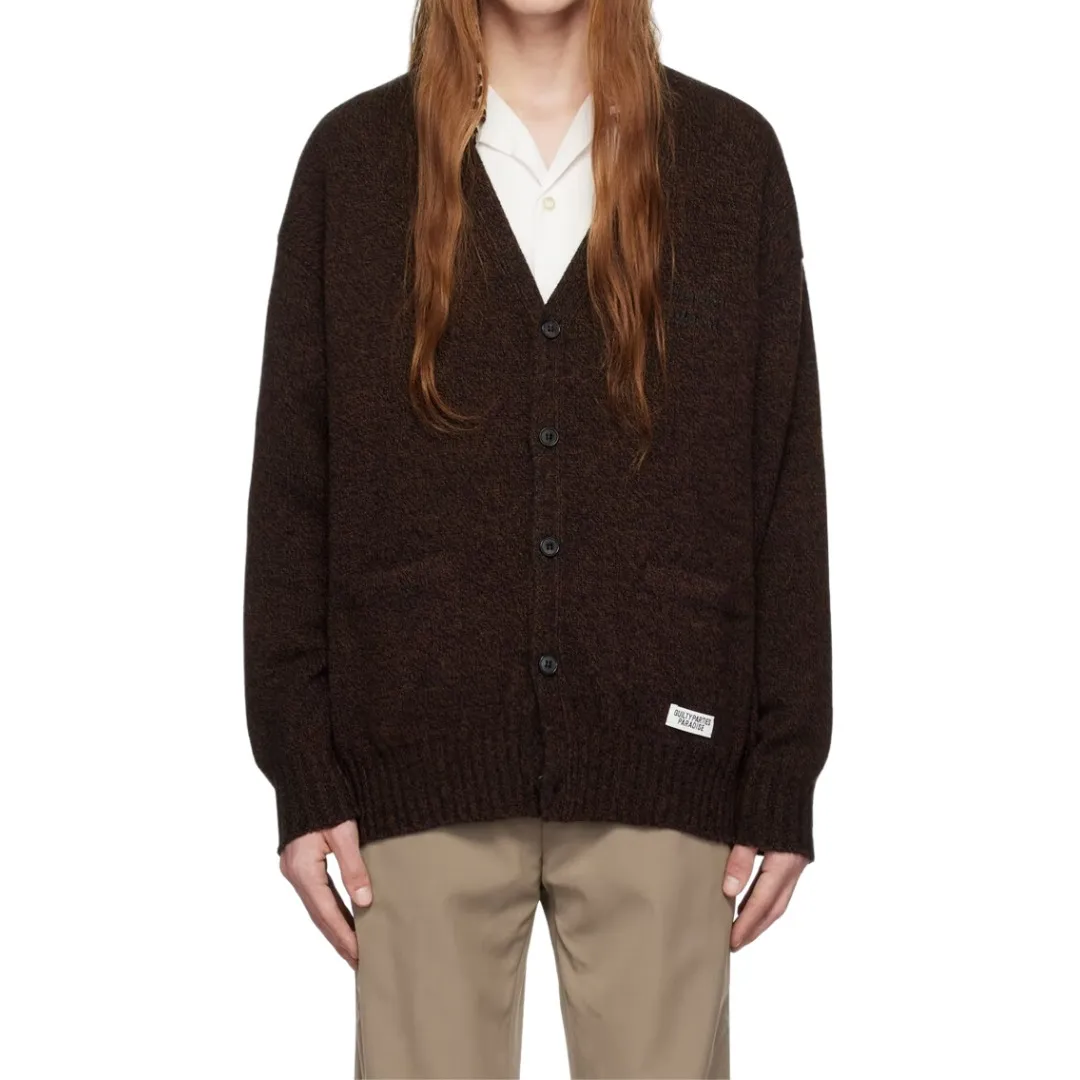 WACKO MARIA  |Wool Plain Logo Front Button Cardigans