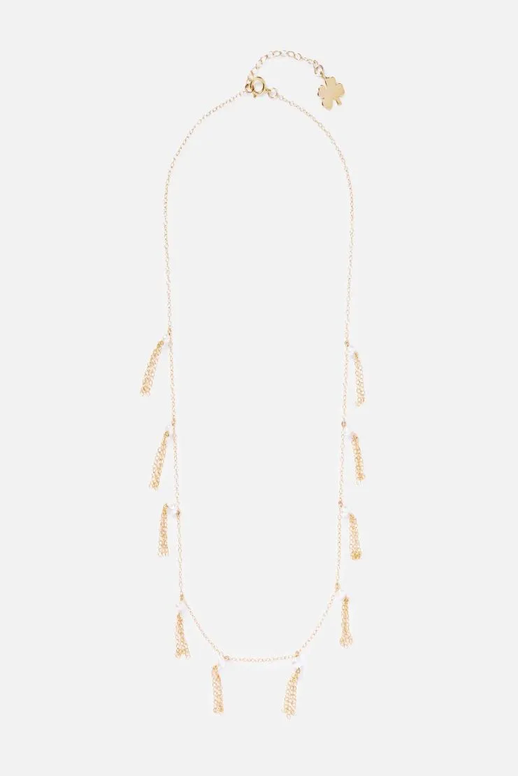 Waterfall 14K Gold Filled Tassel Necklace