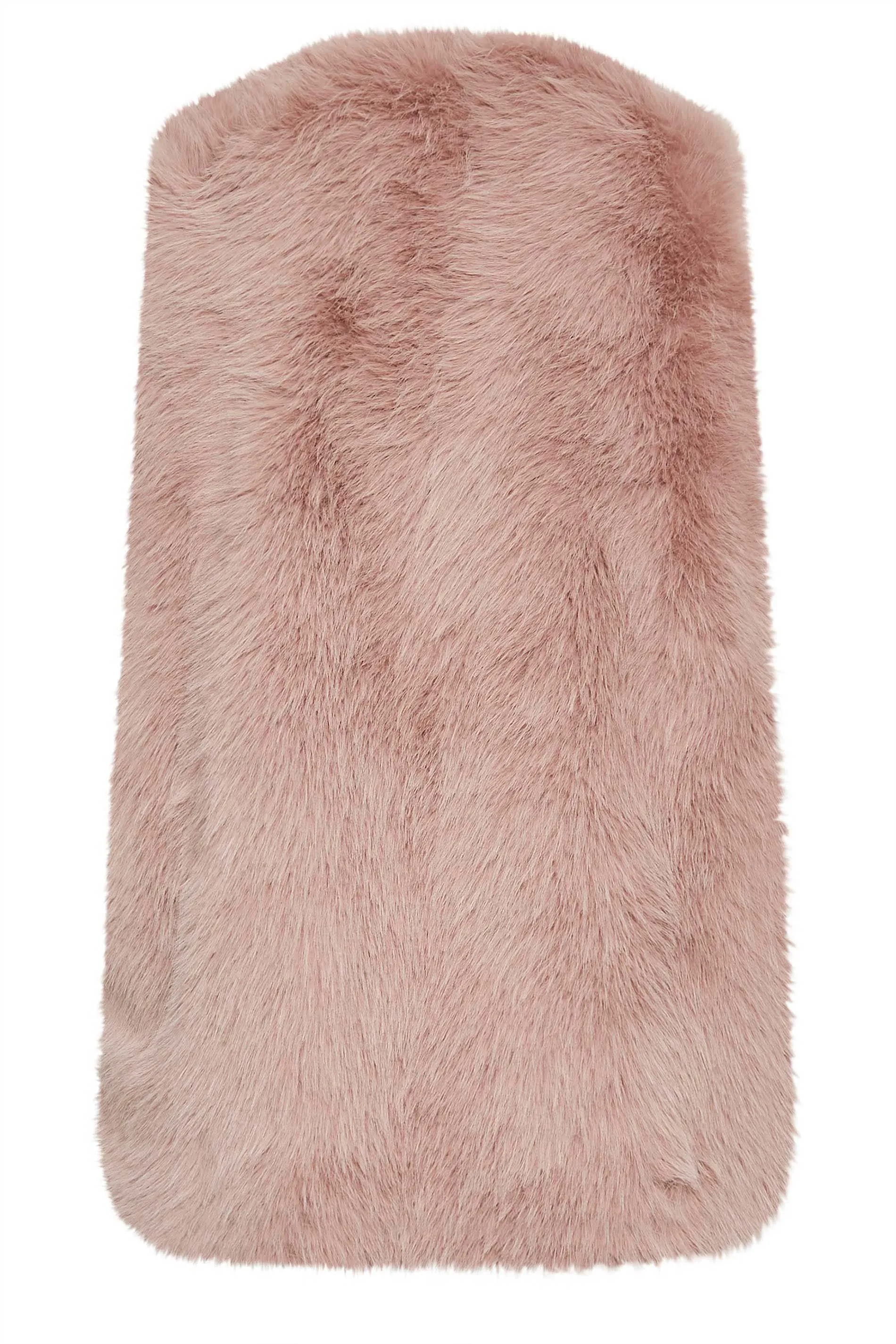 YOURS Curve Pink Faux Fur Gilet